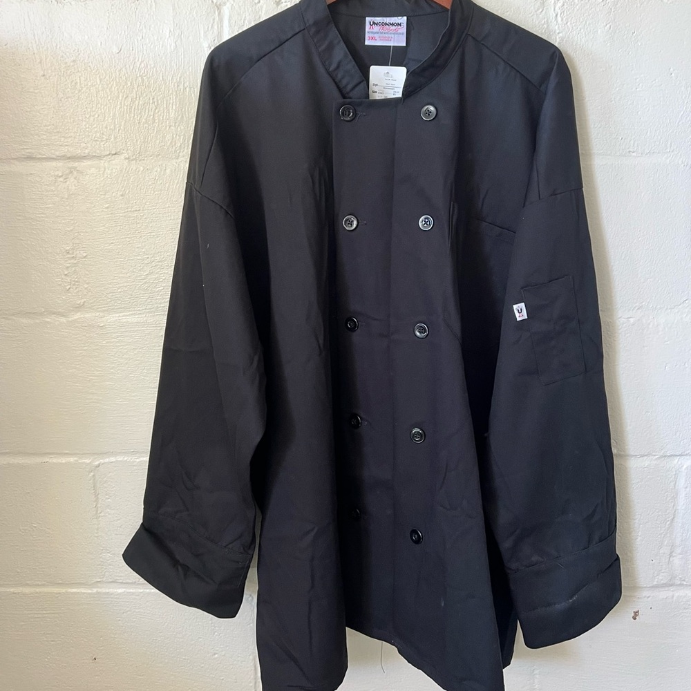 Uncommon Threads Long Sleeve Black Chef Jacket Size 3X